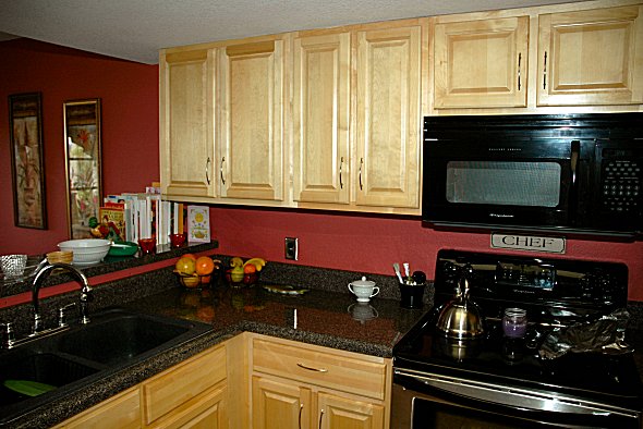 light blond cabinets