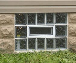 glass block basement window
