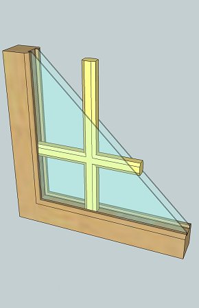 grille in between glass window section