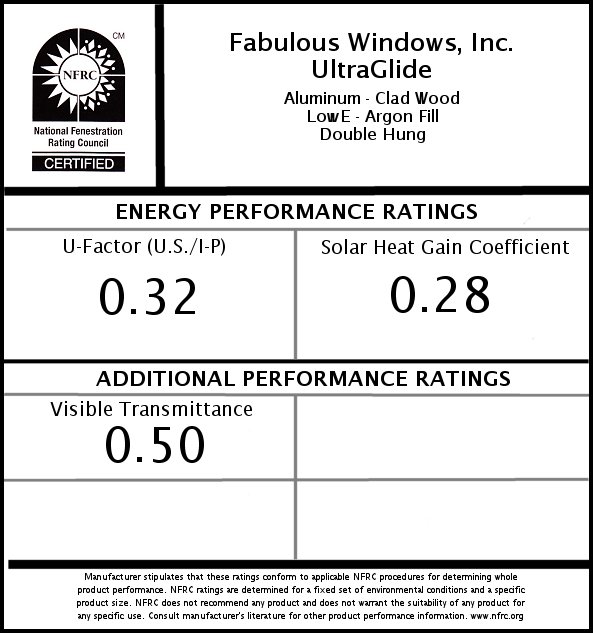 NFRC Label example