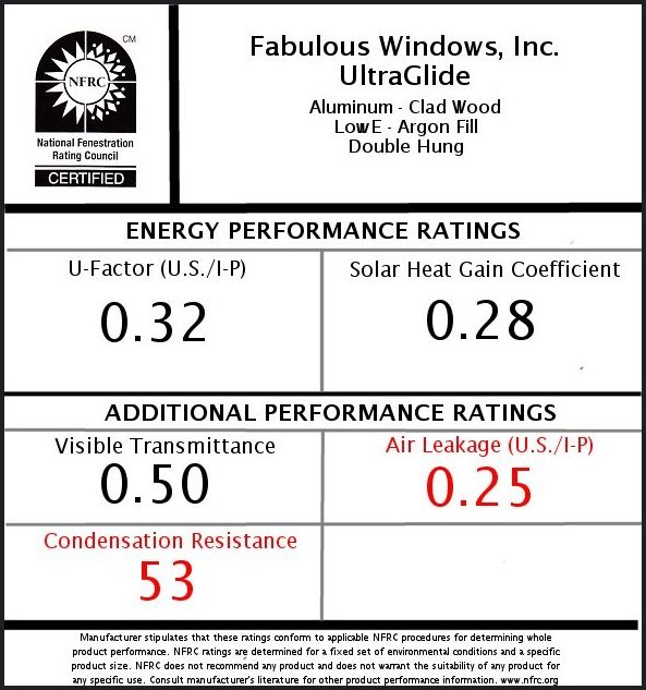 NFRC Label Example