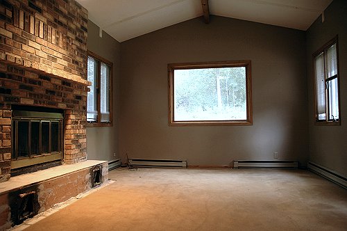 family room waiting for demo