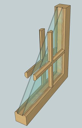 simulated divided lite window section