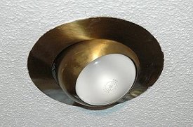 brass eyeball recessed light trim