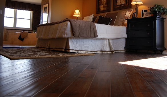 hand scraped wood floor