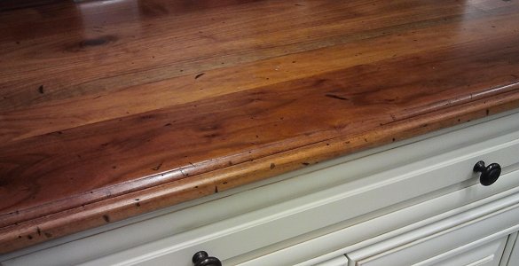 wood counter top surface