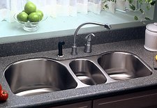 Elkay Gourmet Triple Bowl Kitchen Sink