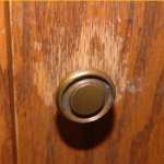 Wear from cabinet knob