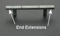 Cabinet pull with free ends