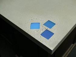 cement countertop inlays