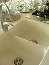 solid surface kitchen sink